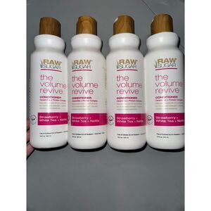 Raw Sugar Volume Revive Strawberry White Tea Conditioner 18 fl oz Set of 4